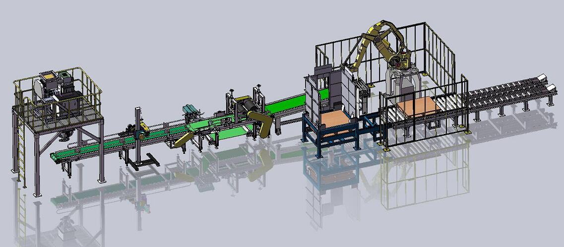 大米雜糧包裝生產線示意圖